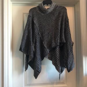 Cowl neck pancho
